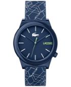 Lacoste Men's Motion Navy Blue Printed Silicone Strap Watch 41mm
