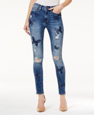 Buffalo David Bitton Embroidered Skinny Jeans