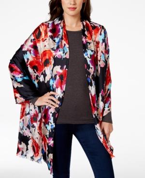 Kate Spade New York Blurry Floral Silk Oblong Scarf