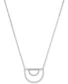 Bcbgeneration Silver-tone Long Pave Pendant Necklace