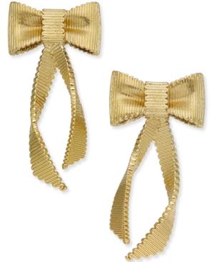 Kate Spade New York 14k Gold-plated Ribbon Drop Earrings