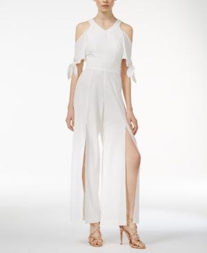 Xoxo Juniors' Cold-shoulder Wide-leg Jumpsuit