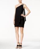 Calvin Klein One-shoulder Draped Sheath Dress