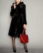 The Fur Vault Reversible Belted Mink Fur Coat