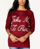 Pretty Rebellious Juniors' Paris Pullover Sweater