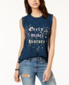 Pretty Rebellious Juniors' Girls Make History Graphic Tank Top