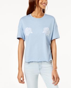 Carbon Copy Embroidered Cropped Top