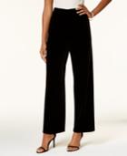 Alex Evenings Velvet Wide-leg Pants