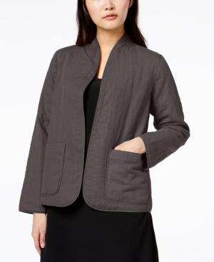 Eileen Fisher Tencel Patch-pocket Quilted Open Jacket, Regular & Petite