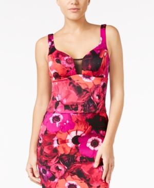 Guess Inez Floral-print Scuba Crop Top
