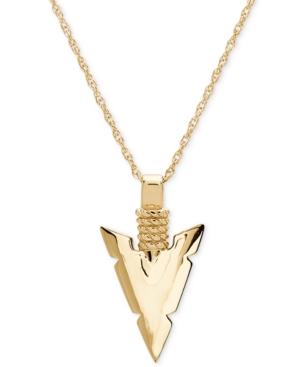 Men's Spear Head 24 Pendant Necklace In 10k Gold