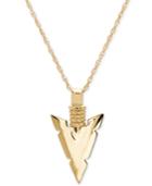 Men's Spear Head 24 Pendant Necklace In 10k Gold