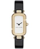 Marc Jacobs Women's North-south Black Patent Leather Strap Watch 20x31mm Mj1487