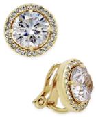 Danori Gold-tone Bezel-set Crystal Clip-on Earrings, Only At Macy's