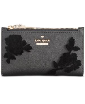 Kate Spade New York Cameron Street Flock Roses Mikey Wallet