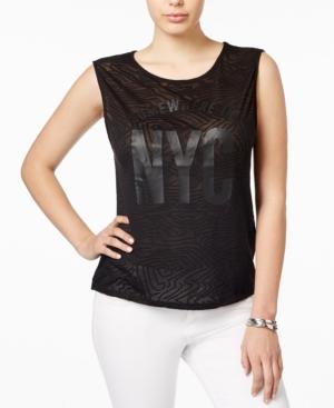 Guess Somewhere In Nyc Graphic Top