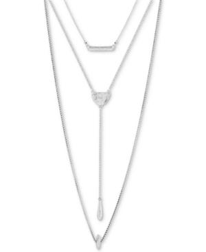 Lucky Brand Silver-tone Multi-layer Statement Necklace, 16 + 2 Extender