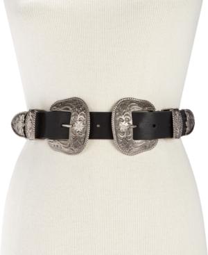 Steve Madden Double-buckle Western Belt