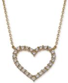 Giani Bernini Cubic Zirconia Heart Pendant Necklace In 18k Gold-plated Sterling Silver, Only At Macy's