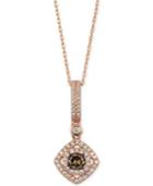 Le Vian Diamond Drop Pendant Necklace In 14k Rose Gold (1/2 Ct. T.w.)