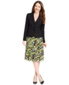 Le Suit Three-button Printed Skirt Suit