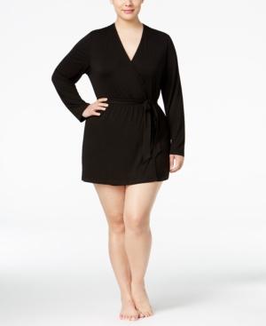 Flora By Flora Nikrooz Plus Size Divine Knit Lace-back Kimono