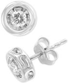 Effy Diamond Bezel Stud Earrings (3/8 Ct. T.w.) In 14k White Gold