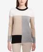 Calvin Klein Neutral Colorblocked Sweater