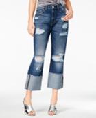 M1858 Ripped Sunset Wash Cropped Jeans