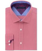 Tommy Hilfiger Men's Slim-fit Red Check Liberty-print Dress Shirt