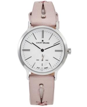 Lucky Brand Women's Ventana Blush Cut Out Leather Strap Watch 34mm