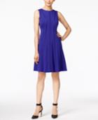 Calvin Klein Piped Fit & Flare Dress