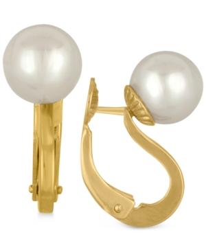 Majorica 18k Gold Vermeil Imitation Pearl Clip-on Earrings