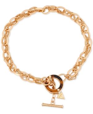 Guess Gold-tone Tortoise-look Toggle Necklace