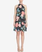 Cece Floral-print Halter Shift Dress