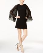 Calvin Klein Pleated Bell-sleeve Mini Dress