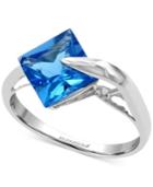 Effy Blue Topaz Ring In 14k White Gold (2-3/4 Ct. T.w.)