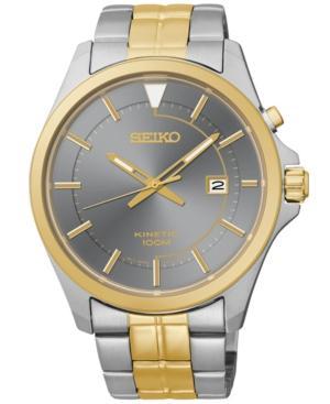 Seiko Men's Kinetic Two-tone Stainless Steel Bracelet Watch 42mm Ska582