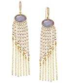 Inc International Concepts Gold-tone Gray Stone And Crystal Fringe Earrings, Only At Macy's