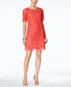 Jessica Howard Lace Elbow-sleeve Dress