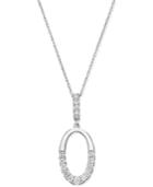 Diamond Open Loop Pendant Necklace (1/3 Ct. T.w.) In 14k White Gold