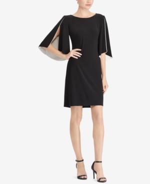 American Living Split-sleeve Contrast Shift Dress