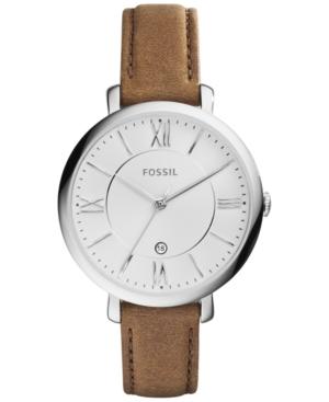 Fossil Women's Jacqueline Saddle Leather Strap Watch 36mm Es3708