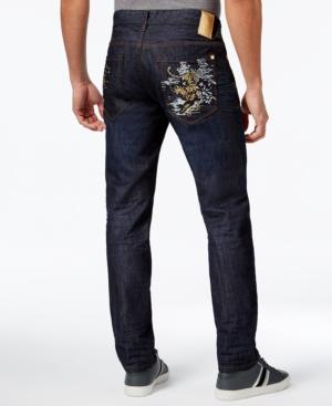 Sean Jean Men's Tiger Embroidered Mercer Slim-straight Jeans