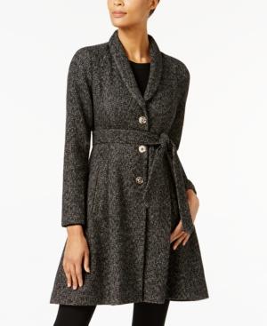Ivanka Trump Shawl-collar Skirted Walker Coat