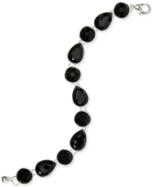 Nine West Round And Teardrop Stone Link Bracelet