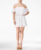 Guess Sondra Off-the-shoulder Eyelet A-line Dress