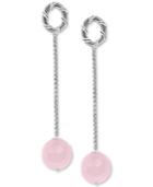 Peter Thomas Roth Rose Quartz Bead Drop Earrings (14 Ct. T.w.) In Sterling Silver