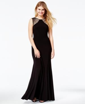 B Darlin Juniors' Multi-strap Mermaid Halter Gown