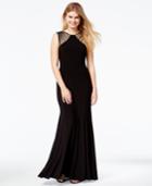 B Darlin Juniors' Multi-strap Mermaid Halter Gown